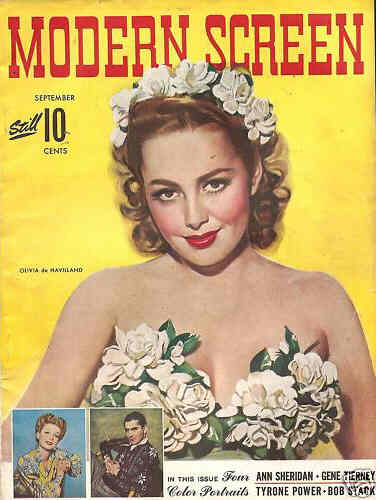MODERN SCREEN magazine cover Issue 142 September 1942